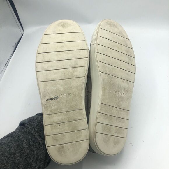 Vince. Blair Slip On Gray Sneakers Perforated 7.5 7 1/2 White Slides - Picture 5 of 7